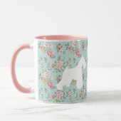 Schnauzer-Blumen-Kaffee-Tasse Tasse (Links)