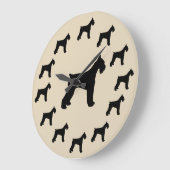 Schnauzer Breed Wall Decor Clock Große Wanduhr (Winkel)
