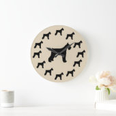 Schnauzer Breed Wall Decor Clock Große Wanduhr (Zuhause)