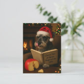 Schnauzer 'Cheese Tax' Christmas postcard Postkarte (Stehend Vorderseite)