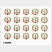 Schnauzer Christmas Classic Round Sticker (Blatt)