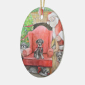 Schnauzer Christmas Dog Art Weihnachtsschmuck (Links)