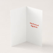 Schnauzer Christmas Dog & Green Bow Geschenkmarke (Innenseite)