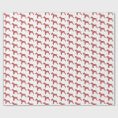 Schnauzer Christmas Dog Niedliche Silhouette Weiß Geschenkpapier (Flach)