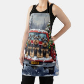 Schnauzer Christmas Red Truck Holiday Schürze (InSitu)