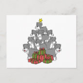 Schnauzer Christmas Tree Postkarte (Vorderseite)