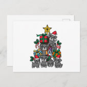 Schnauzer Christmas Tree Postkarte (Vorne/Hinten)