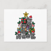 Schnauzer Christmas Tree Postkarte (Vorderseite)