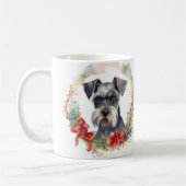 Schnauzer Christmas Wreath Festivals Kaffeetasse (Links)