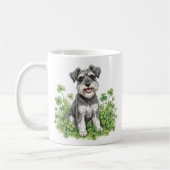 Schnauzer Coffee Mug with Shamrocks Kaffeetasse (Links)