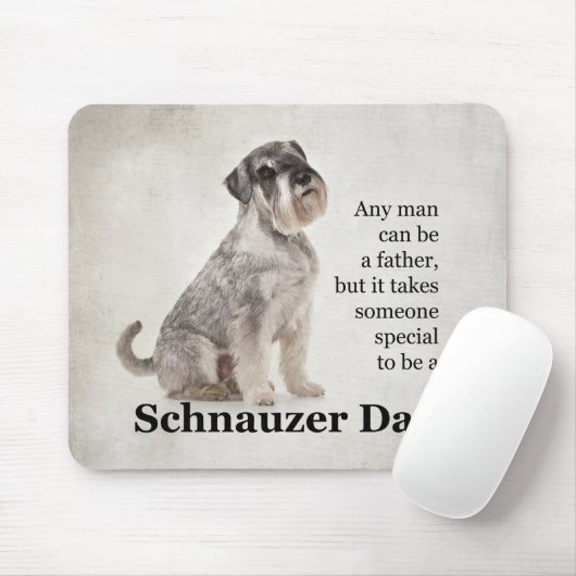 Schnauzer Dad Mouse Pad Mousepad (Mit Mouse)
