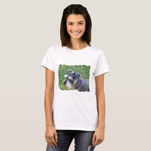 Schnauzer-Damen-T - Shirt (Vorne ganz)