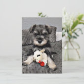 Schnauzer Dankeschön Karte (Stehend Vorderseite)