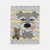 Schnauzer-Decke Fleecedecke (Vorderseite)