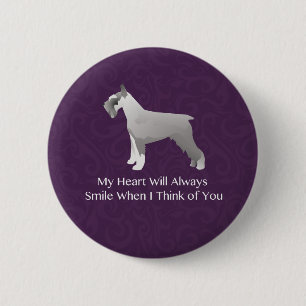 Schnauzer Denken Sie an Ihr Design Button