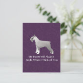 Schnauzer Denken Sie an Ihr Design Postkarte (Stehend Vorderseite)