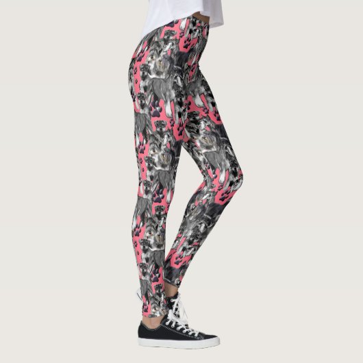 Schnauzer-Design-Leggings Leggings (Rechts)