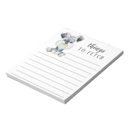 Schnauzer Dinge zu holen Notizblock (Rotiert)