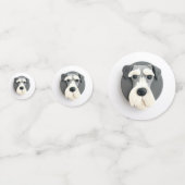 Schnauzer Dog 3D Inspiriert Konfetti (Vorderseiten)