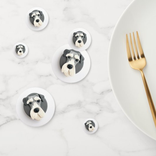 Schnauzer Dog 3D Inspiriert Konfetti (Gruppe)