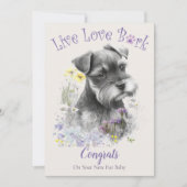 Schnauzer Dog Adoption, Gotcha Day Karte (Vorderseite)