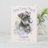 Schnauzer Dog Adoption, Gotcha Day Karte (Stehend Vorderseite)