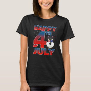 Schnauzer Dog American Flag Brille Happy 4. J T-Shirt