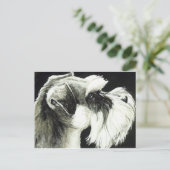 "Schnauzer" Dog Art Postcard Postkarte (Stehend Vorderseite)