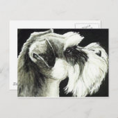 "Schnauzer" Dog Art Postcard Postkarte (Vorne/Hinten)