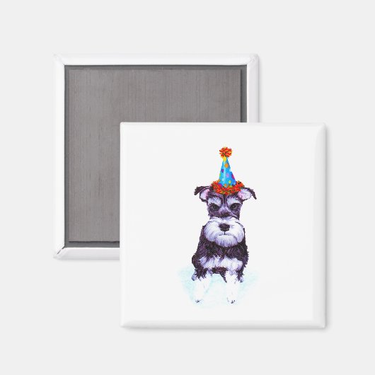 Schnauzer Dog Birthday Magnet (Vorderseite/Rückseite)