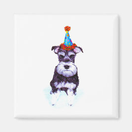 Schnauzer Dog Birthday Magnet