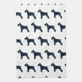 Schnauzer Dog Breed Black Watercolor Silhouette Geschirrtuch (Vertikal)