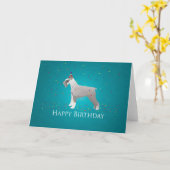 Schnauzer Dog Breed Happy Birthday Card Karte (Gelbe Blume)