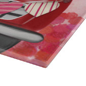 Schnauzer Dog Car mit Herz-Valentine Schneidebrett (Ecke)