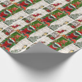 Schnauzer Dog Christmas Geschenkpapier (Ecke)