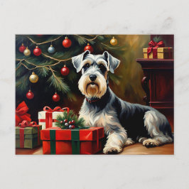 Schnauzer Dog Christmas Postkarte