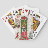 Schnauzer Dog Christmas Spielkarten (Rückseite)