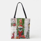 Schnauzer Dog Christmas Tasche (Rückseite)