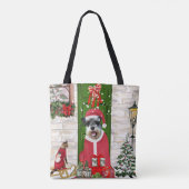 Schnauzer Dog Christmas Tasche (Rückseite)