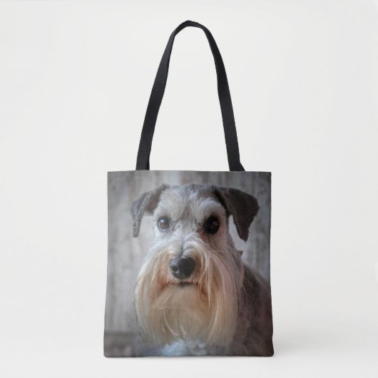 Schnauzer Dog Face Tasche (Vorderseite)