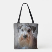 Schnauzer Dog Face Tasche (Rückseite)