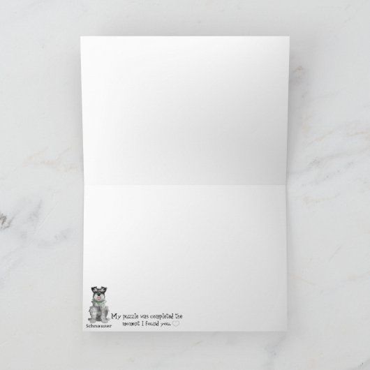 Schnauzer Dog Feiertagskarte (Innenseite)