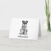 Schnauzer Dog Feiertagskarte (Vorderseite)