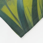 Schnauzer Dog Frühlingsblumen Malerei Fleecedecke (Ecke)