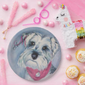 SCHNAUZER DOG FUN MONOGRAM PARTY PAPPTELLER (Party)