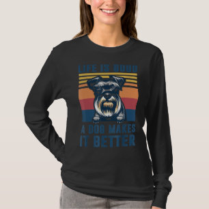 Schnauzer Dog Funny Schnauzer Dog Vater Mama Men W T-Shirt