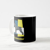 Schnauzer Dog Gelb & Black Grillage Kaffee Kaffeetasse (Vorderseite Links)