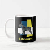 Schnauzer Dog Gelb & Black Grillage Kaffee Kaffeetasse (Links)