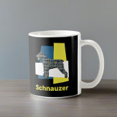 Schnauzer Dog Gelb & Black Grillage Kaffee Kaffeetasse