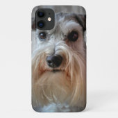 Schnauzer-Dog-Gesicht Case-Mate iPhone Hülle (Rückseite)